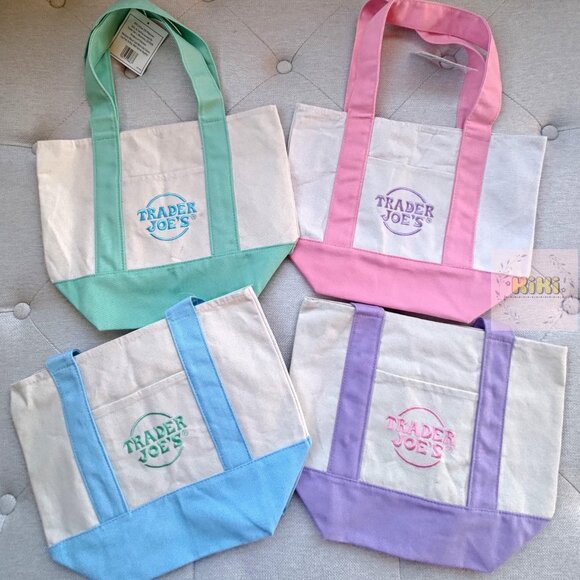 Lovely Lavender Trader Joe’s Mini Pastel Canvas Tote Bag - Picture 6 of 6